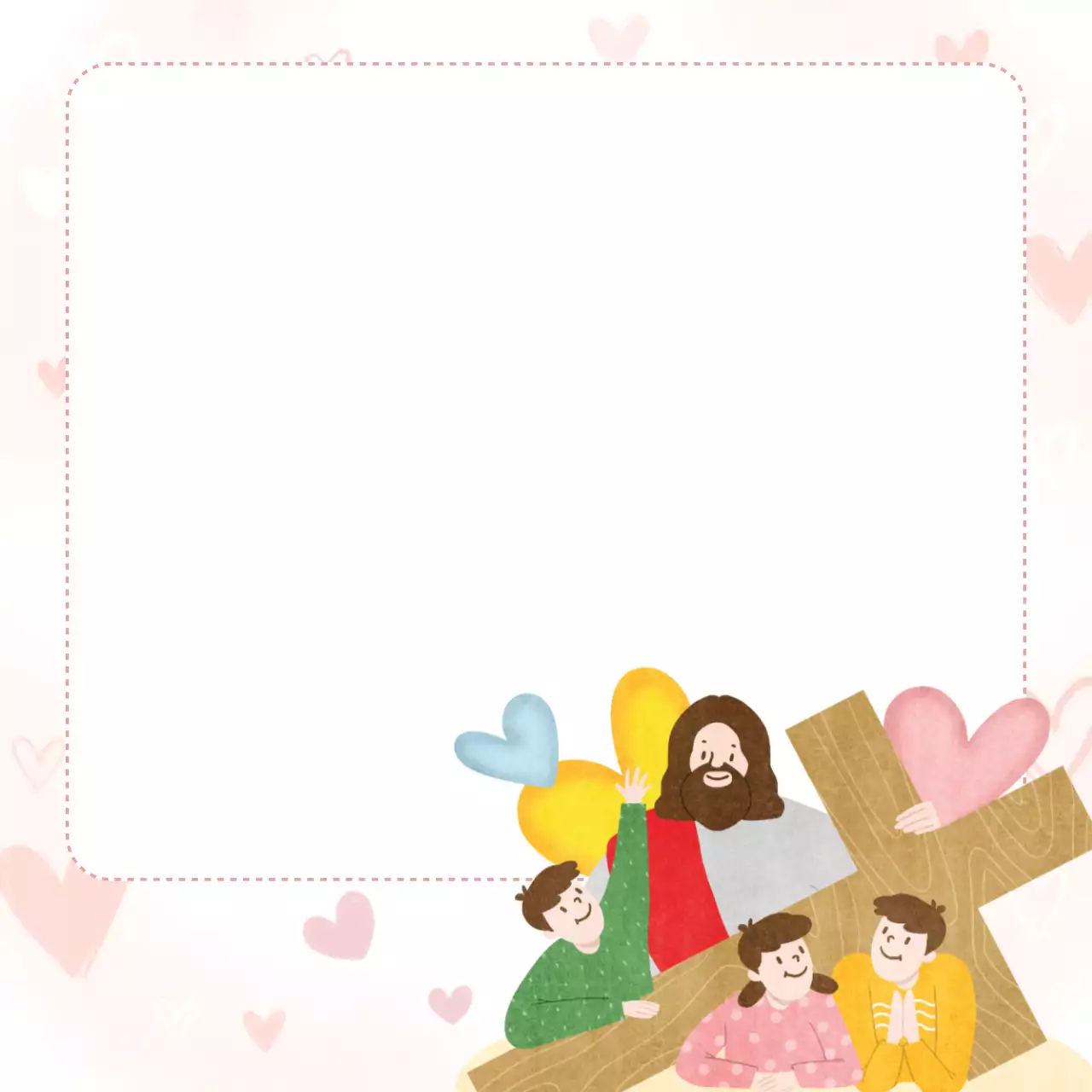 핑크 아기자기한 기독교