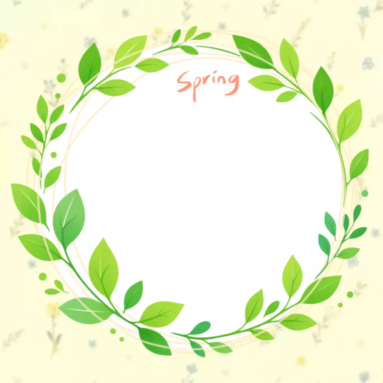 연초록색 아기자기한 봄 노트