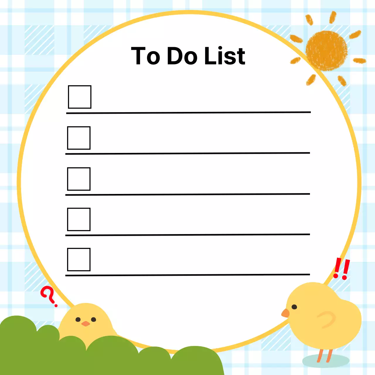 노랑 아기자기한 일정 안내