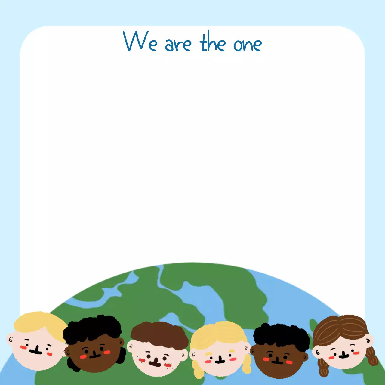 하늘색 심플 어린이 프레임