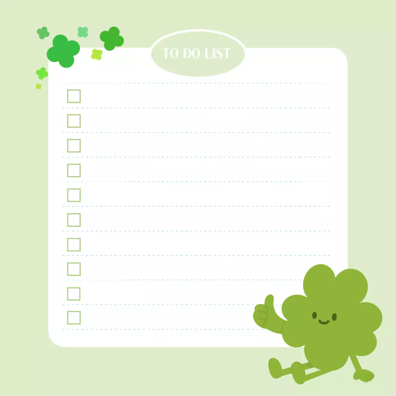 초록색 심플 할 일 목록 메모