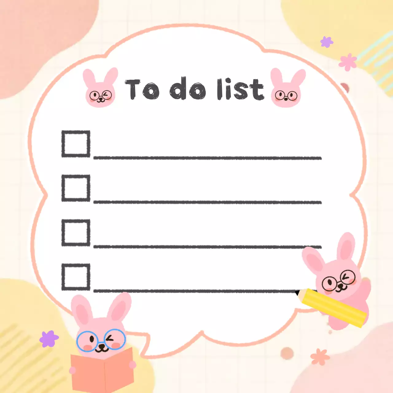 핑크 아기자기한 투두리스트 메모