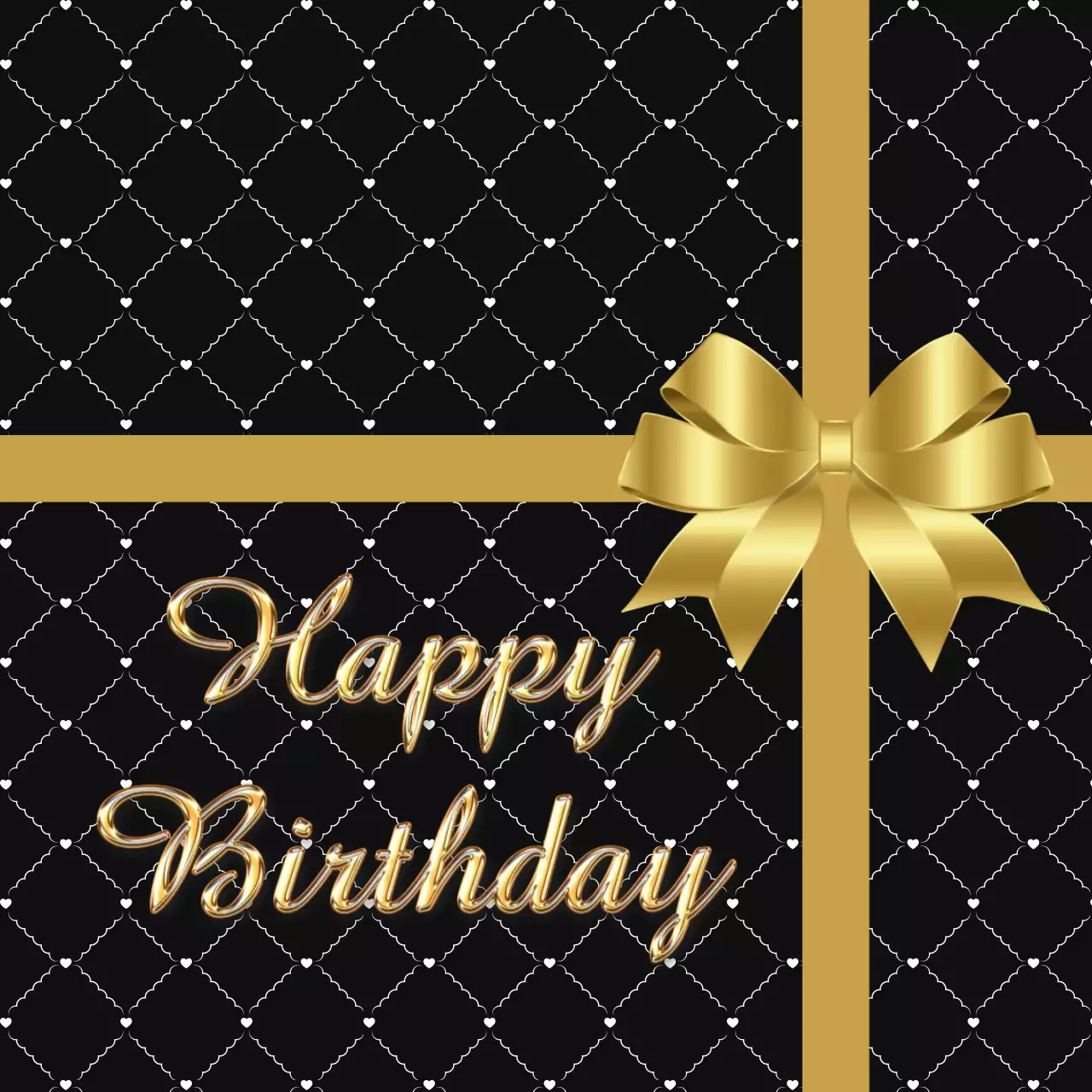 검정 고급 생일 축제 안내