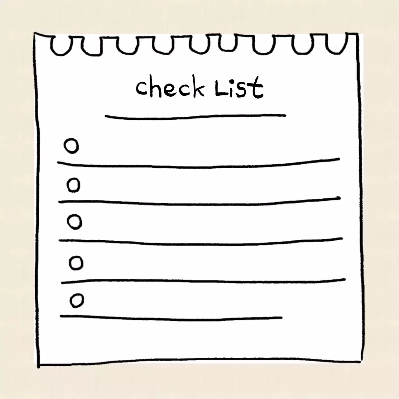 검정 심플 체크리스트 안내