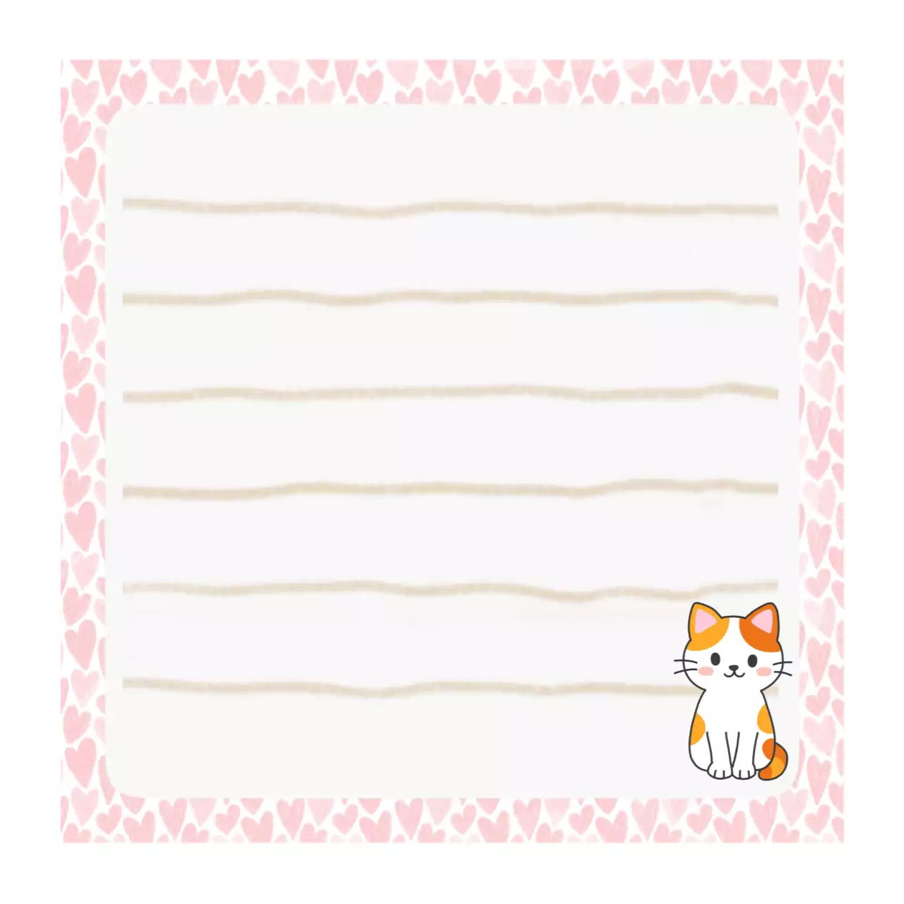 분홍색의 고양이 하트