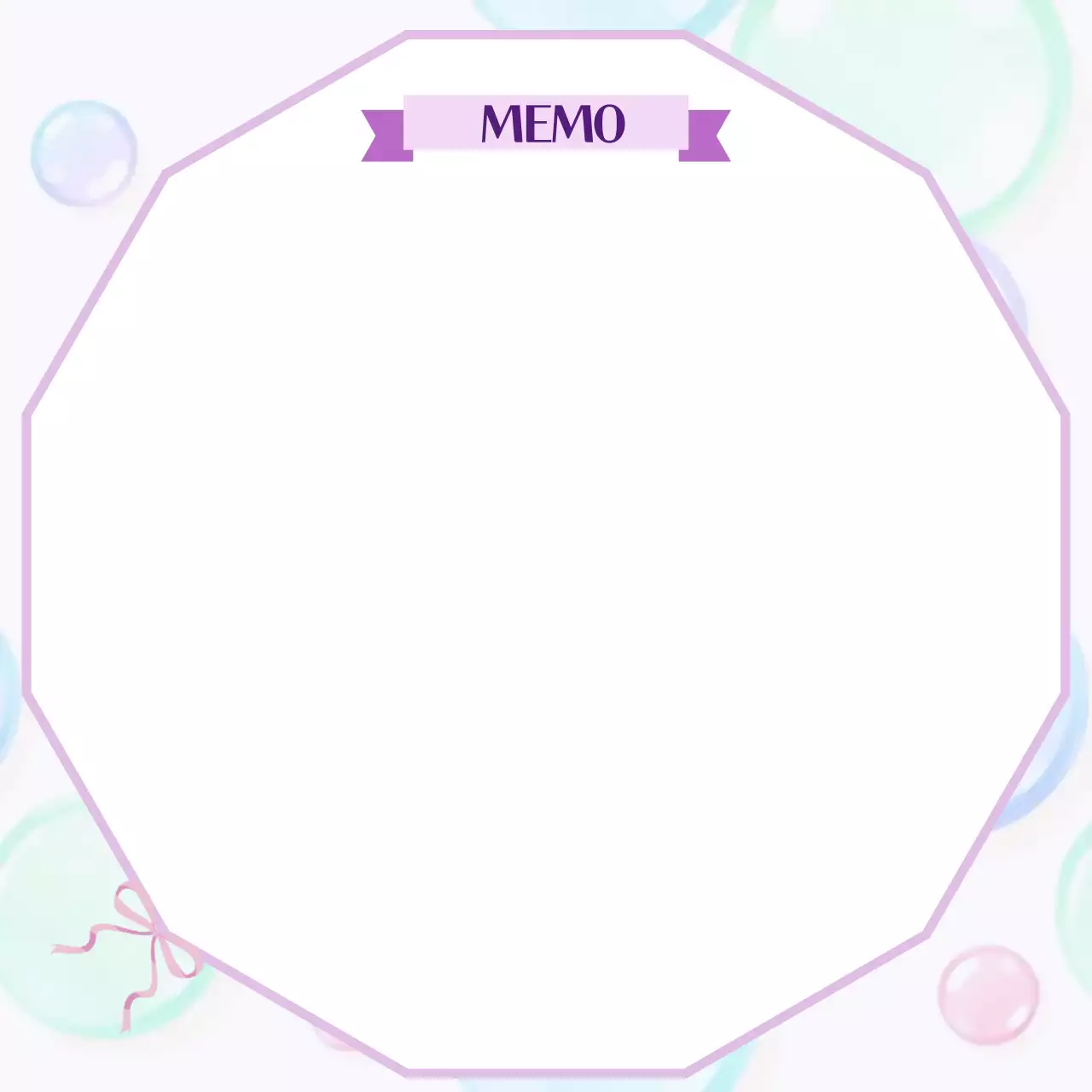 파스텔색 아기자기한 프레임 노트