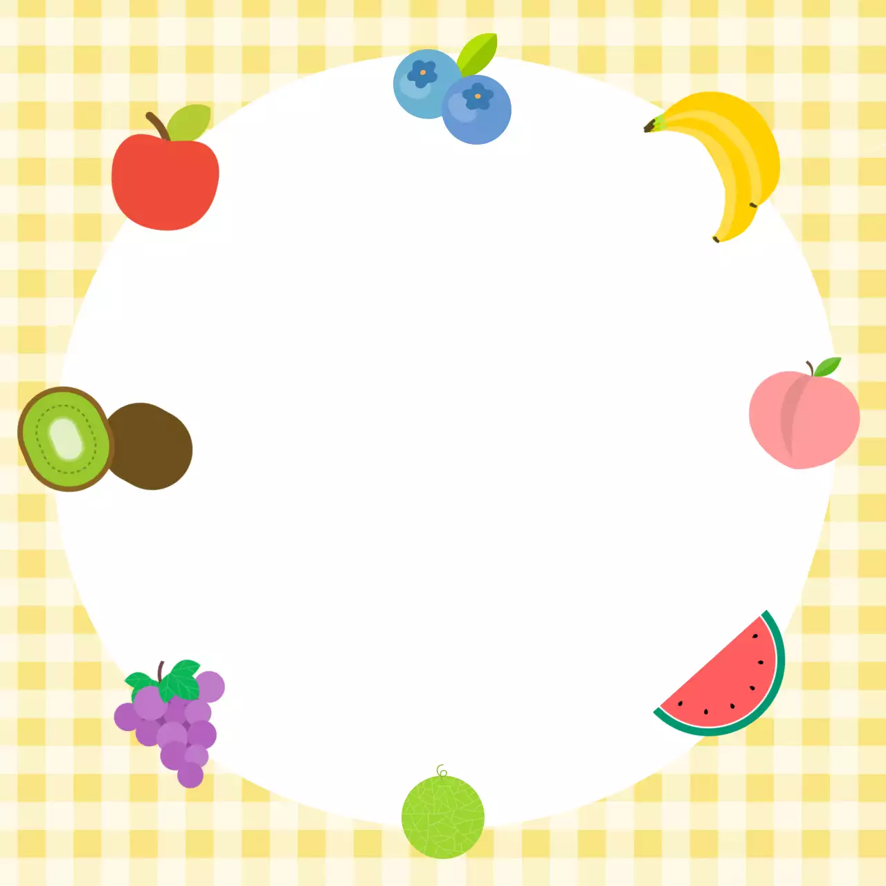 노랑 아기자기한 과일 메뉴판