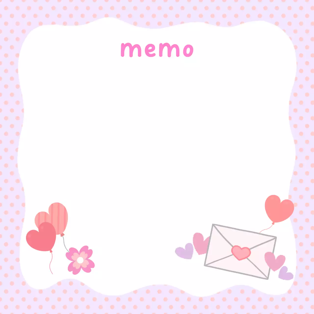 분홍색 아기자기한 메모 다꾸