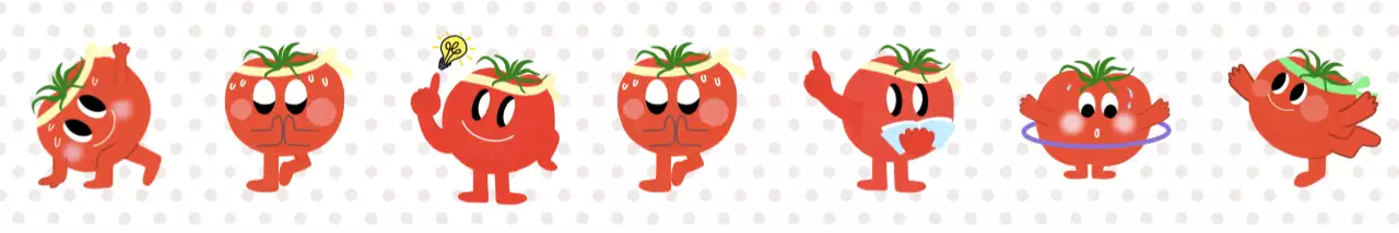 빨강 아기자기한 토마토 캐릭터 다꾸