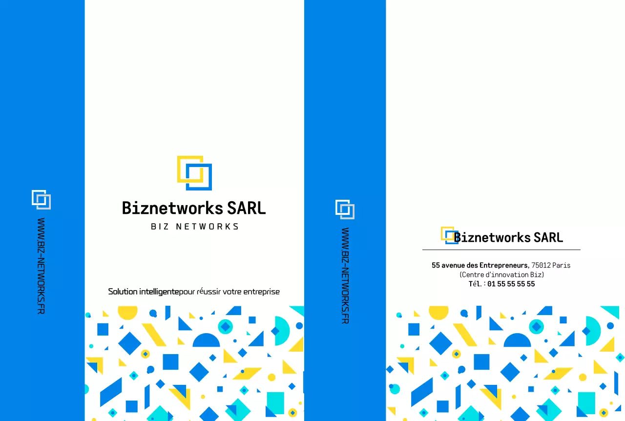 Promotion du profil de l'entreprise Blue Modern