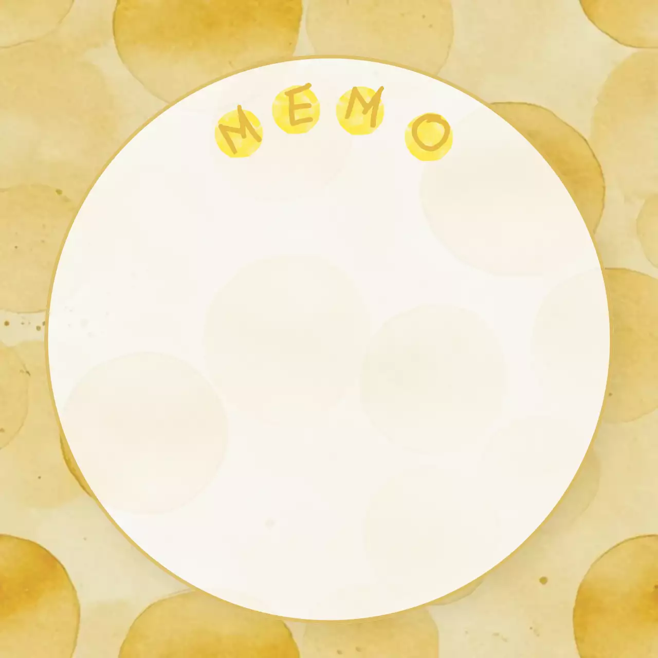 노란색 수채화 문구