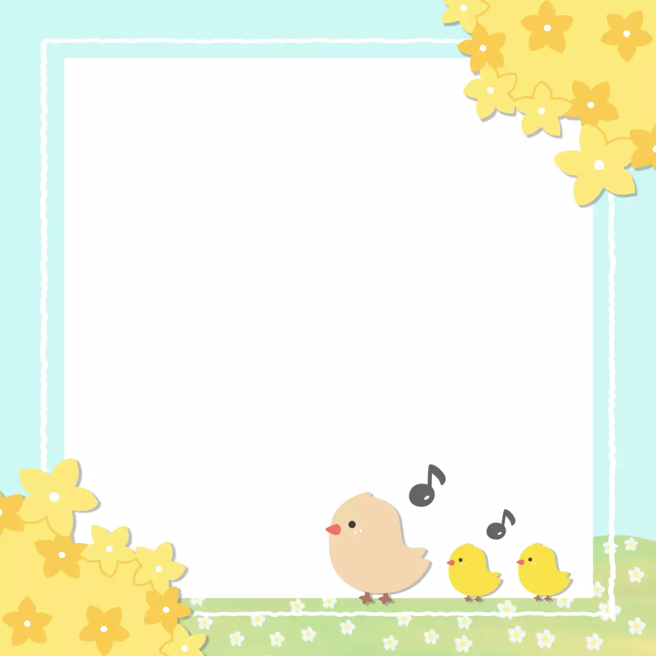 옐로우 아기자기한 개나리 병아리 미니 노트