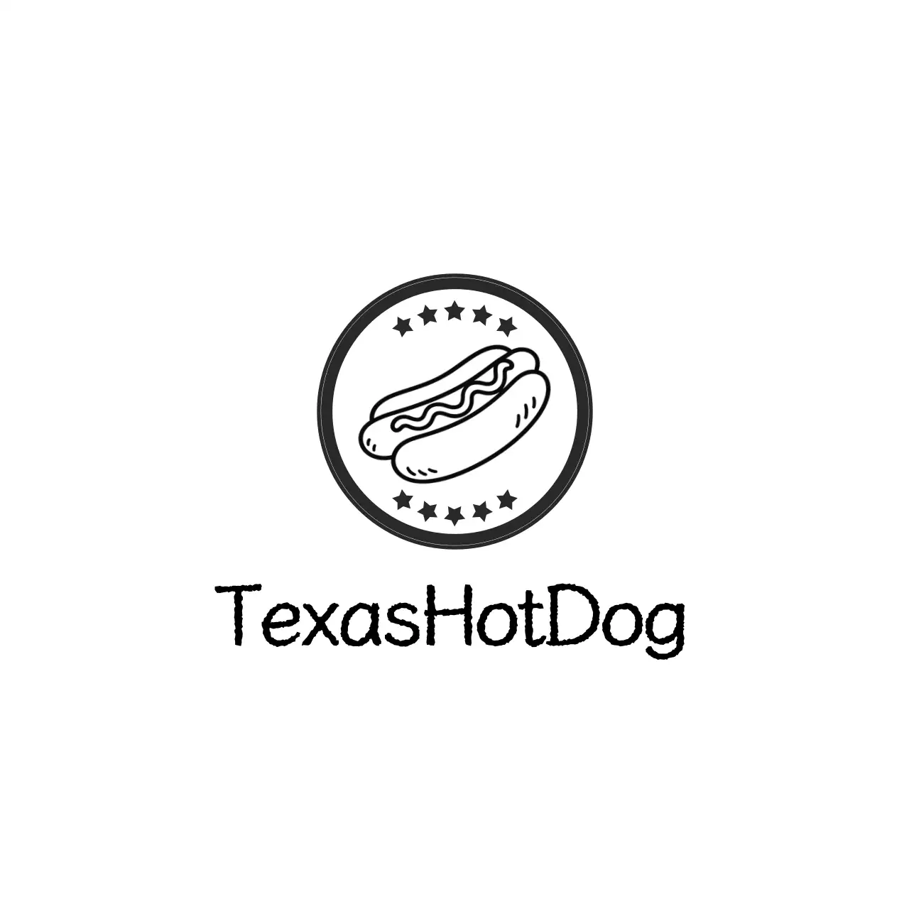 흑백 심플 핫도그 브랜드 홍보