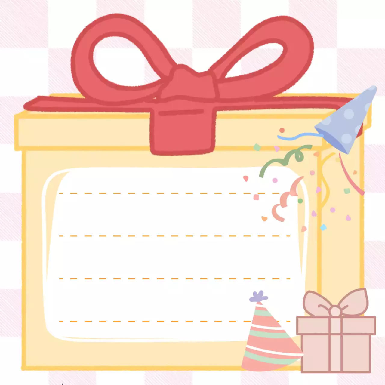 노랑 아기자기한 편지