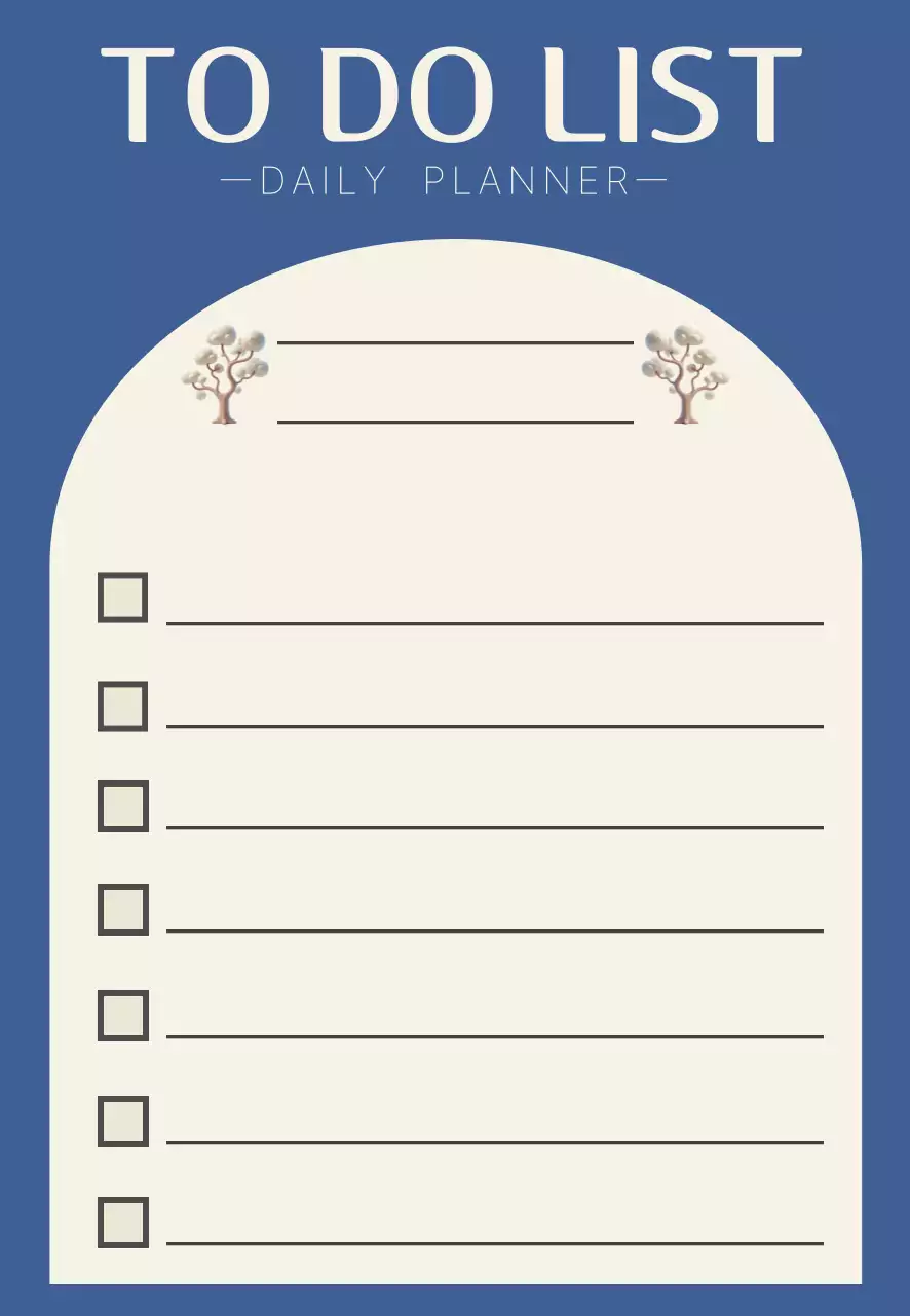 네이비 아치형 할일 목록