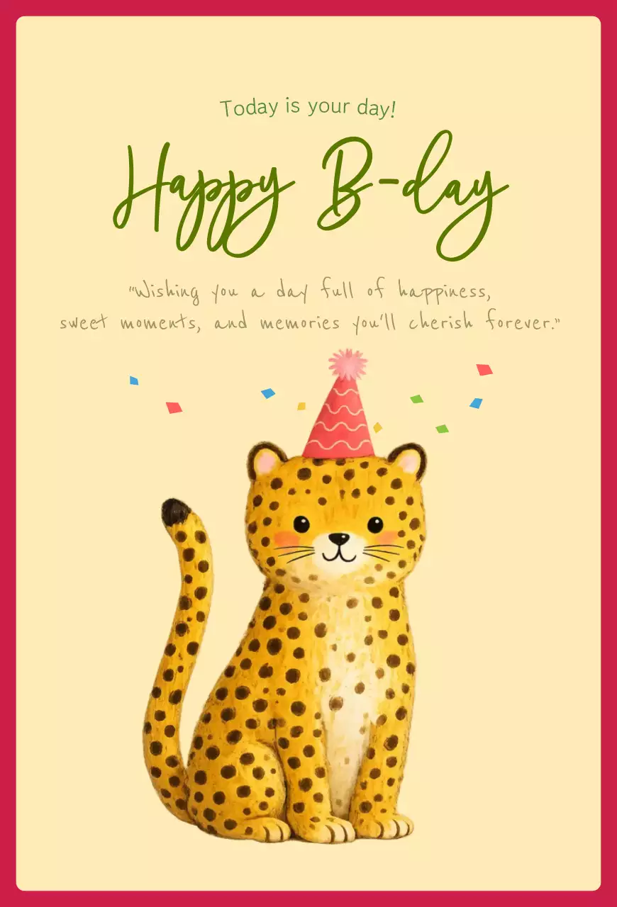 동물 생일 축하 카드