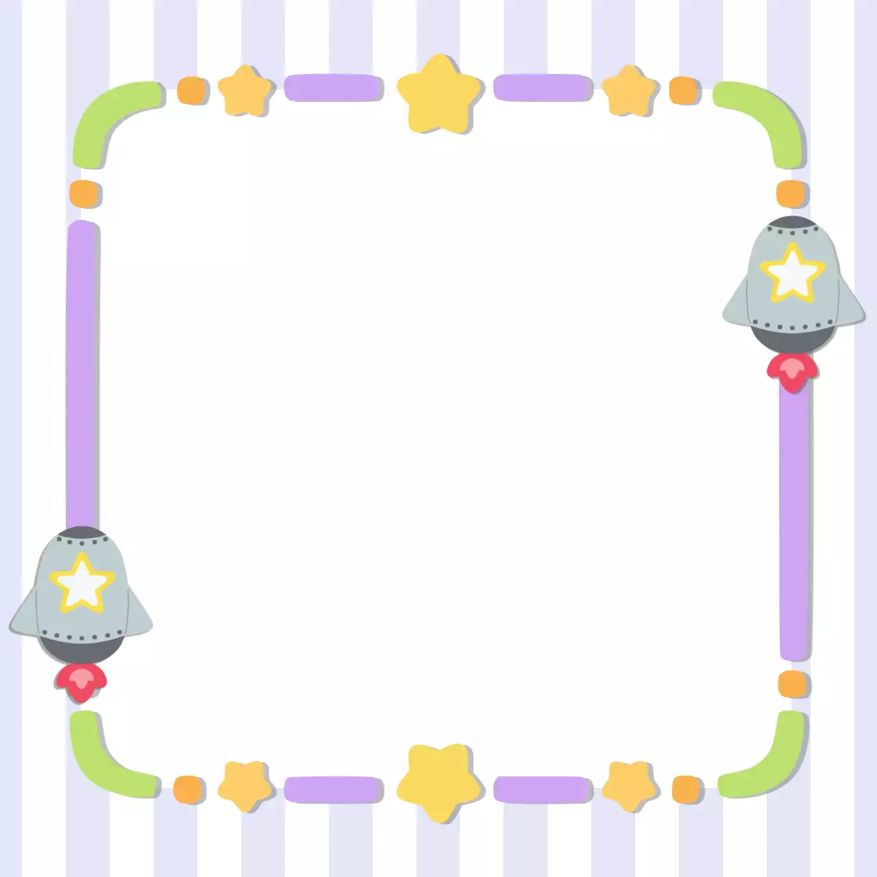 보라색 키치한 우주 프레임 미니 노트