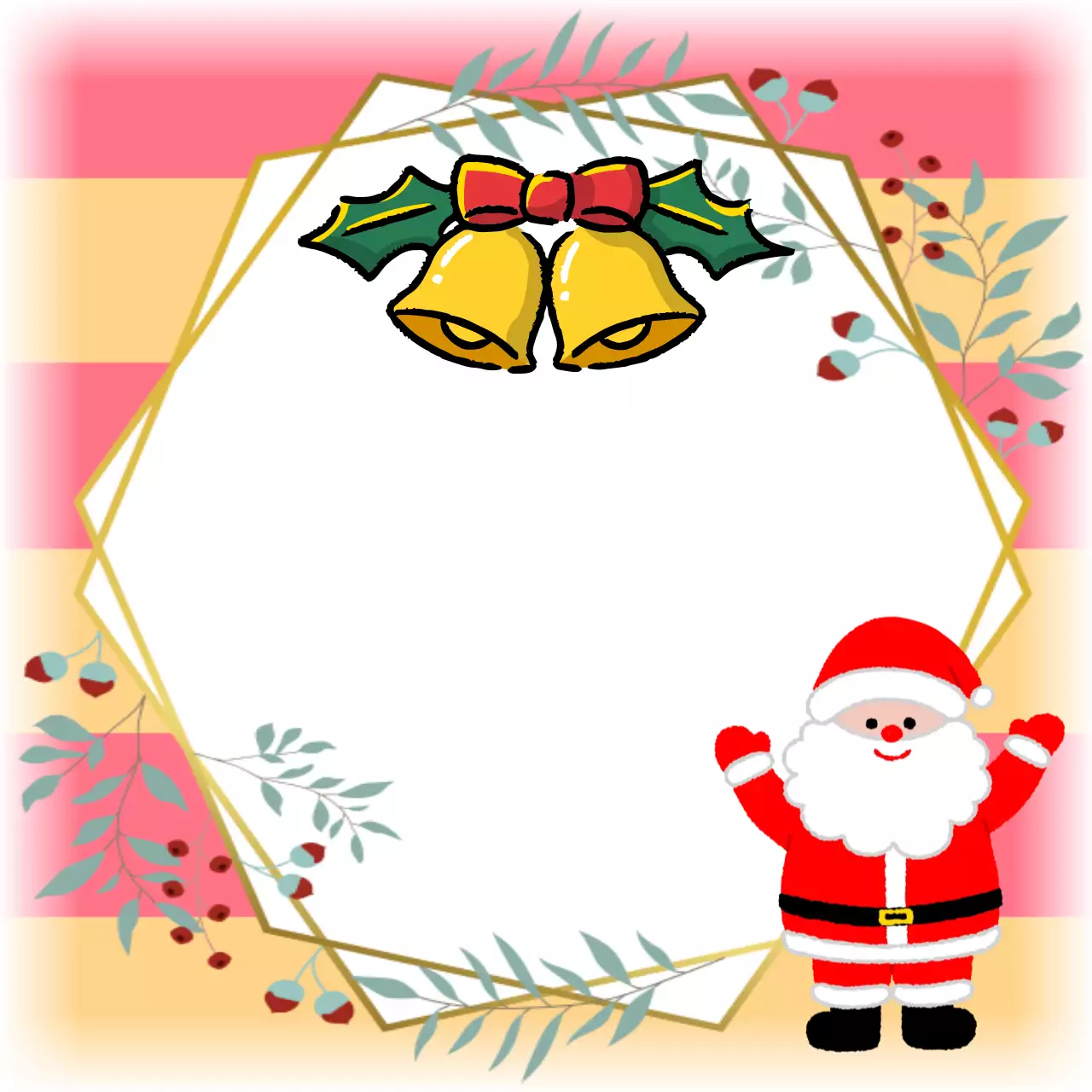 빨강 심플 크리스마스 축제 안내