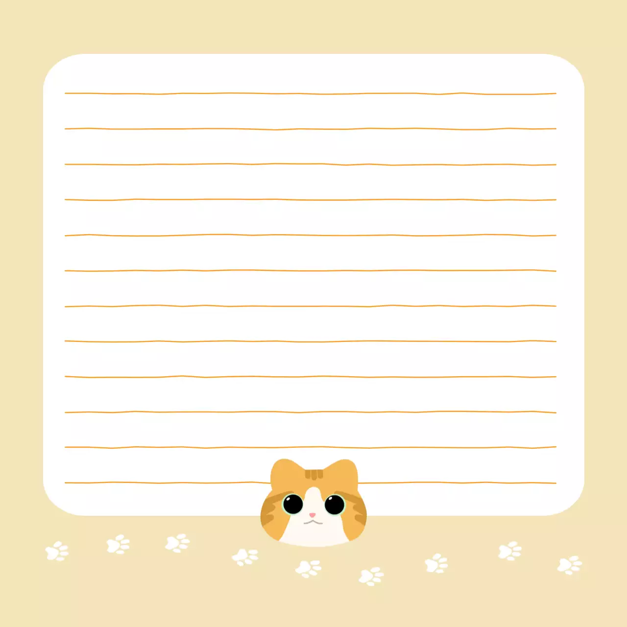 오렌지 아기자기한 고양이 감성 스타일