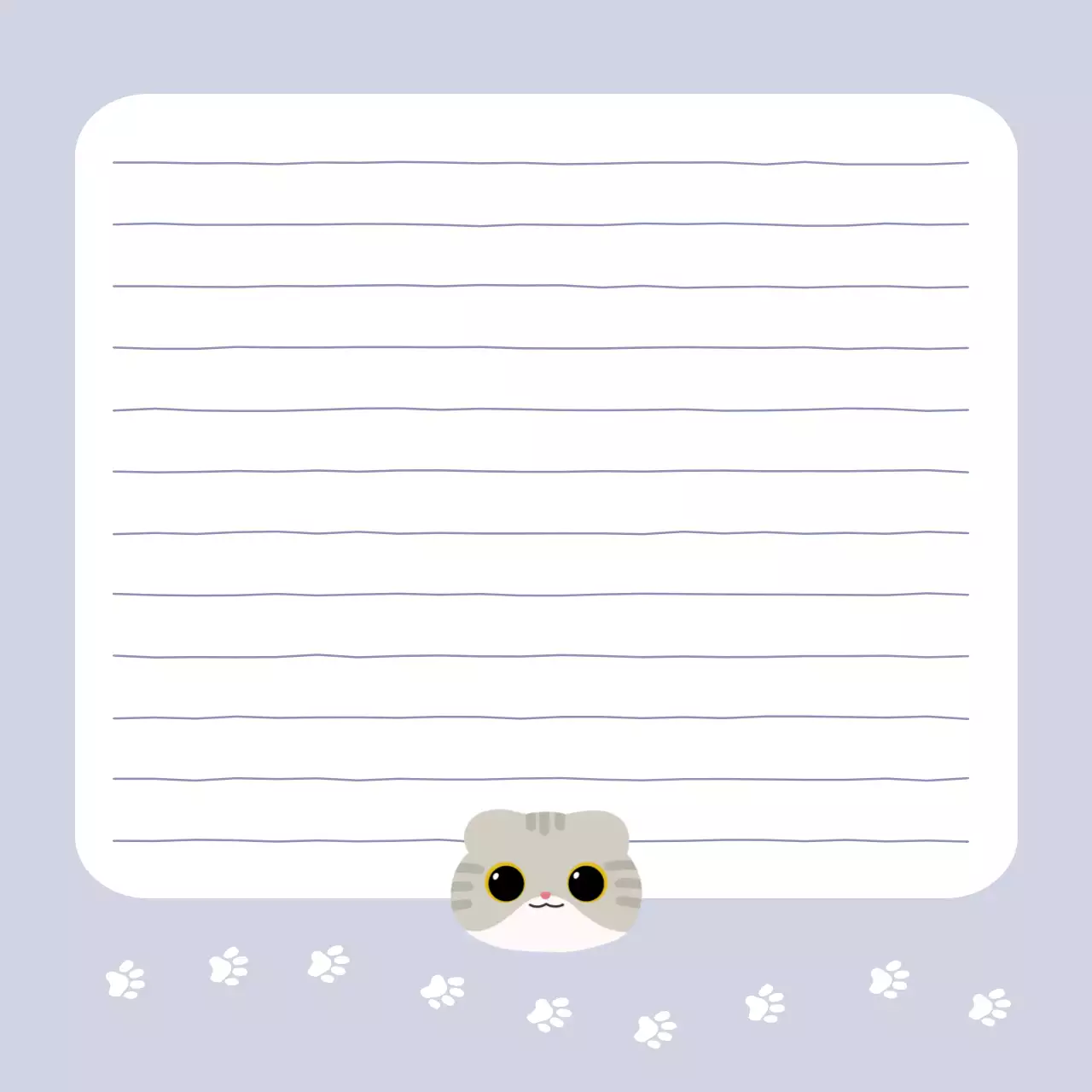 연보라색 깔끔 고양이 감성 스타일