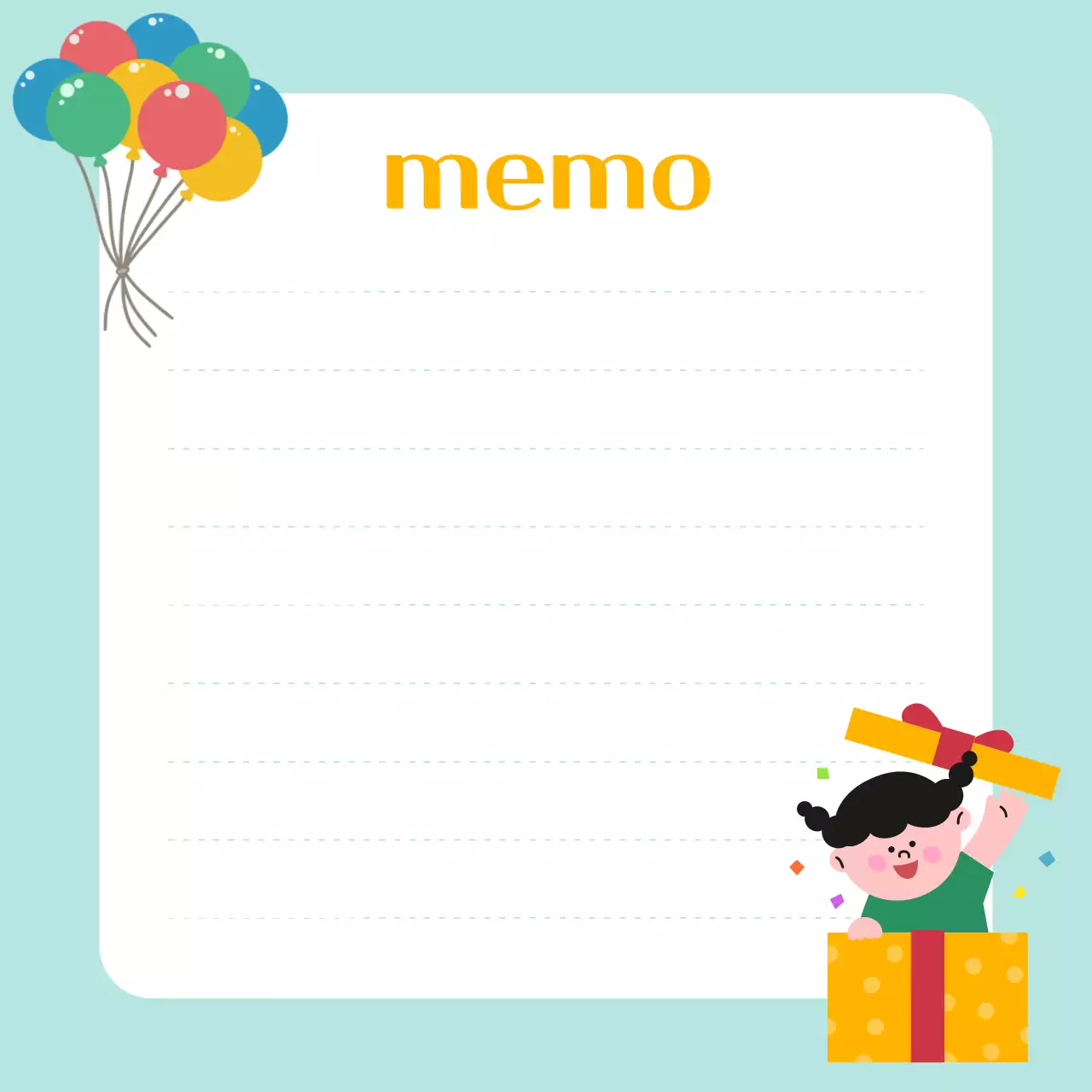 연두 아기자기한 메모 노트