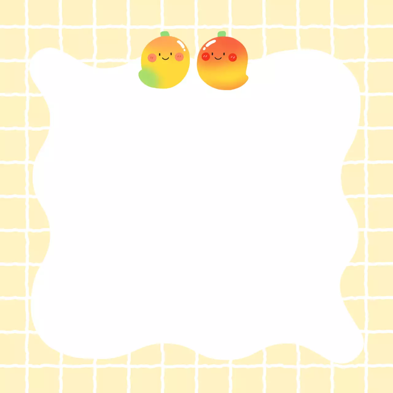 노란색 심플 만화 다꾸