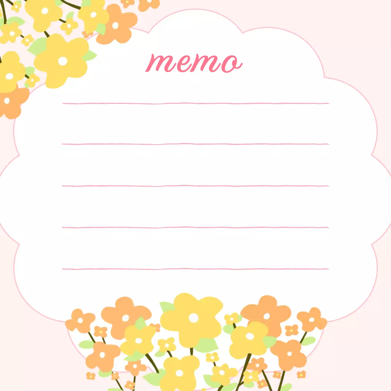 노랑 주황 아기자기한 꽃