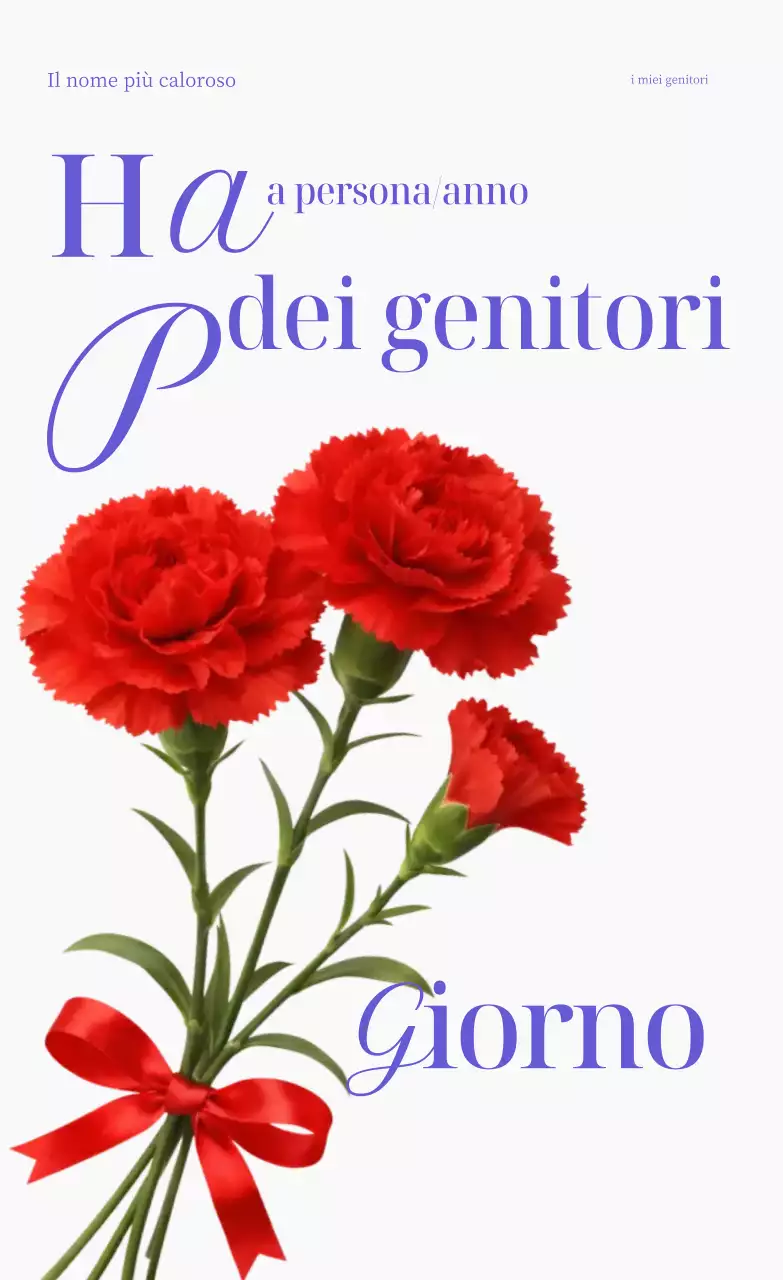 Un semplice regalo rosso per la Festa dei Genitori.