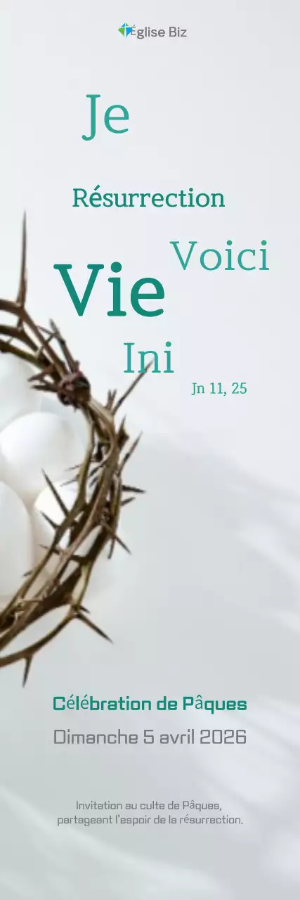 Guide de Pâques simple et blanc