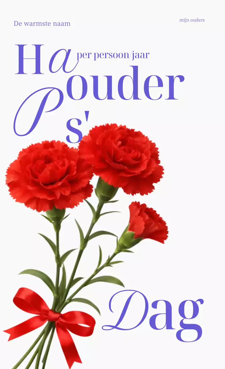 Een eenvoudig rood cadeau voor ouders ter gelegenheid van Vaderdag.