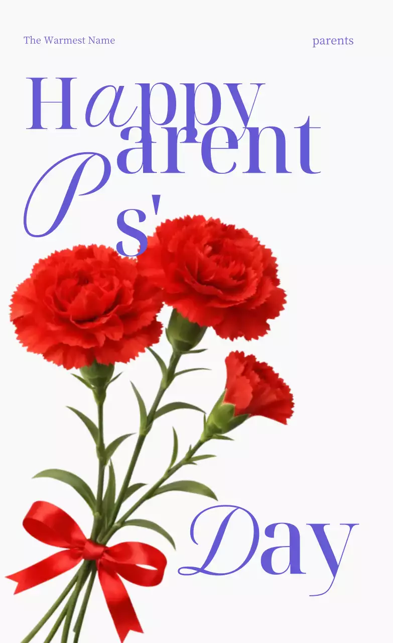 A simple red Parents' Day gift for parents
