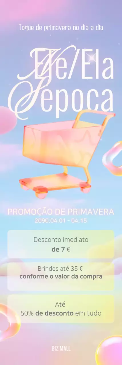 Promoção Minimalista Rosa de Primavera