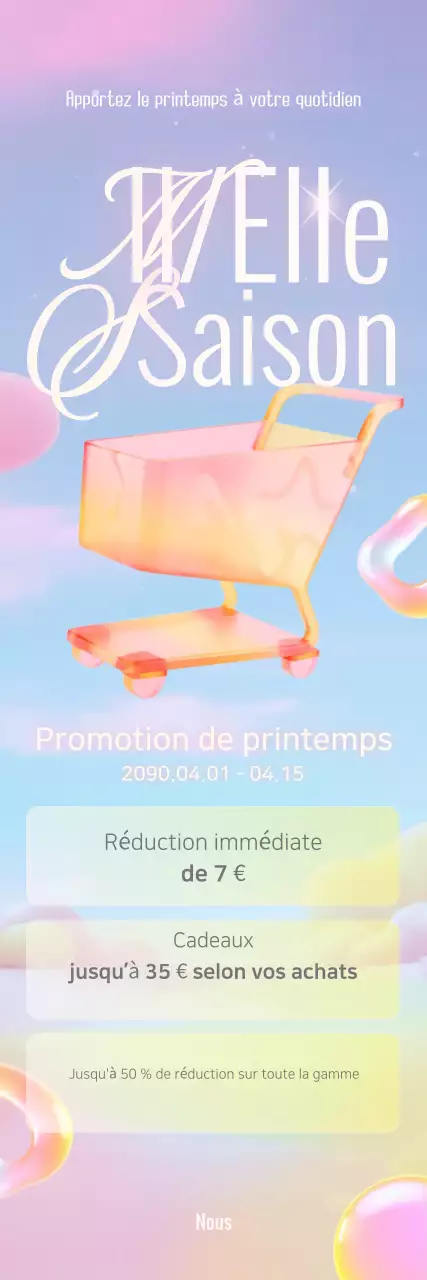 Promotion de printemps minimaliste rose
