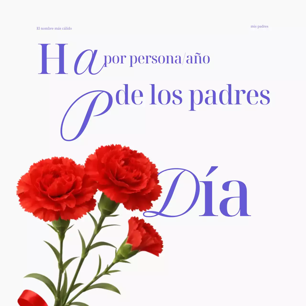 Conmemorativo sencillo del Día de los Padres en color rojo