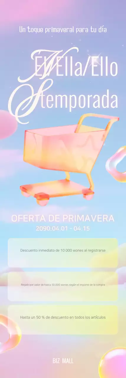 Promoción minimalista rosa de primavera