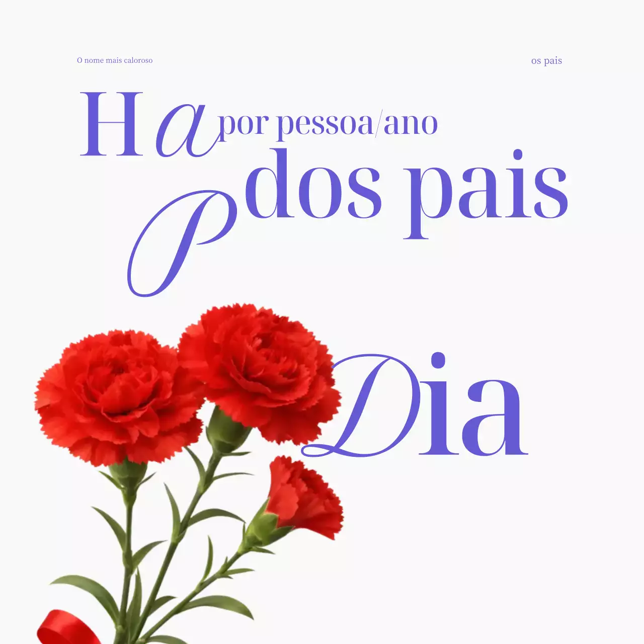 Vermelho simples comemorativo do Dia dos Pais