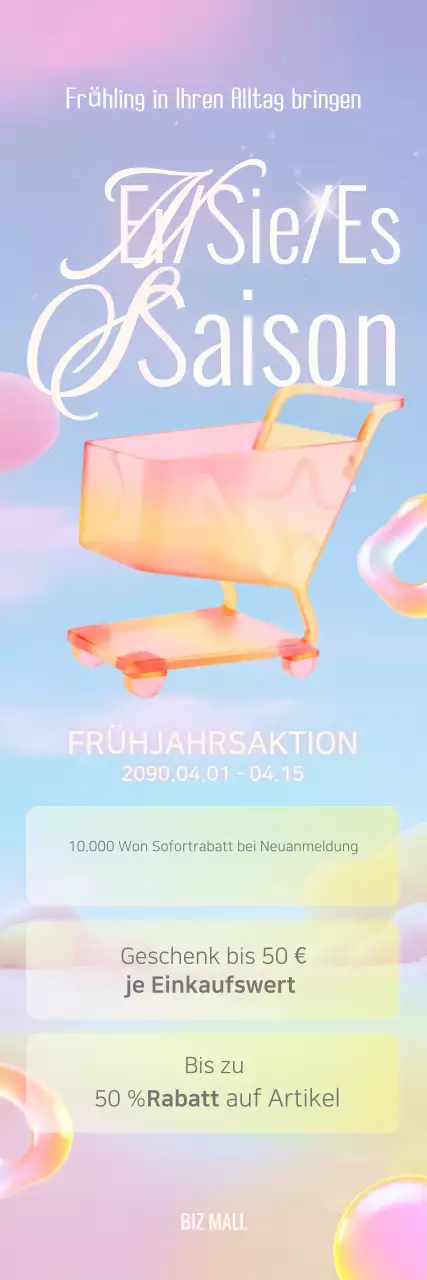 Pink Minimal Frühlingsaktion