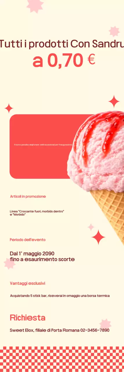 Snack rossi e freschi a un prezzo uniforme