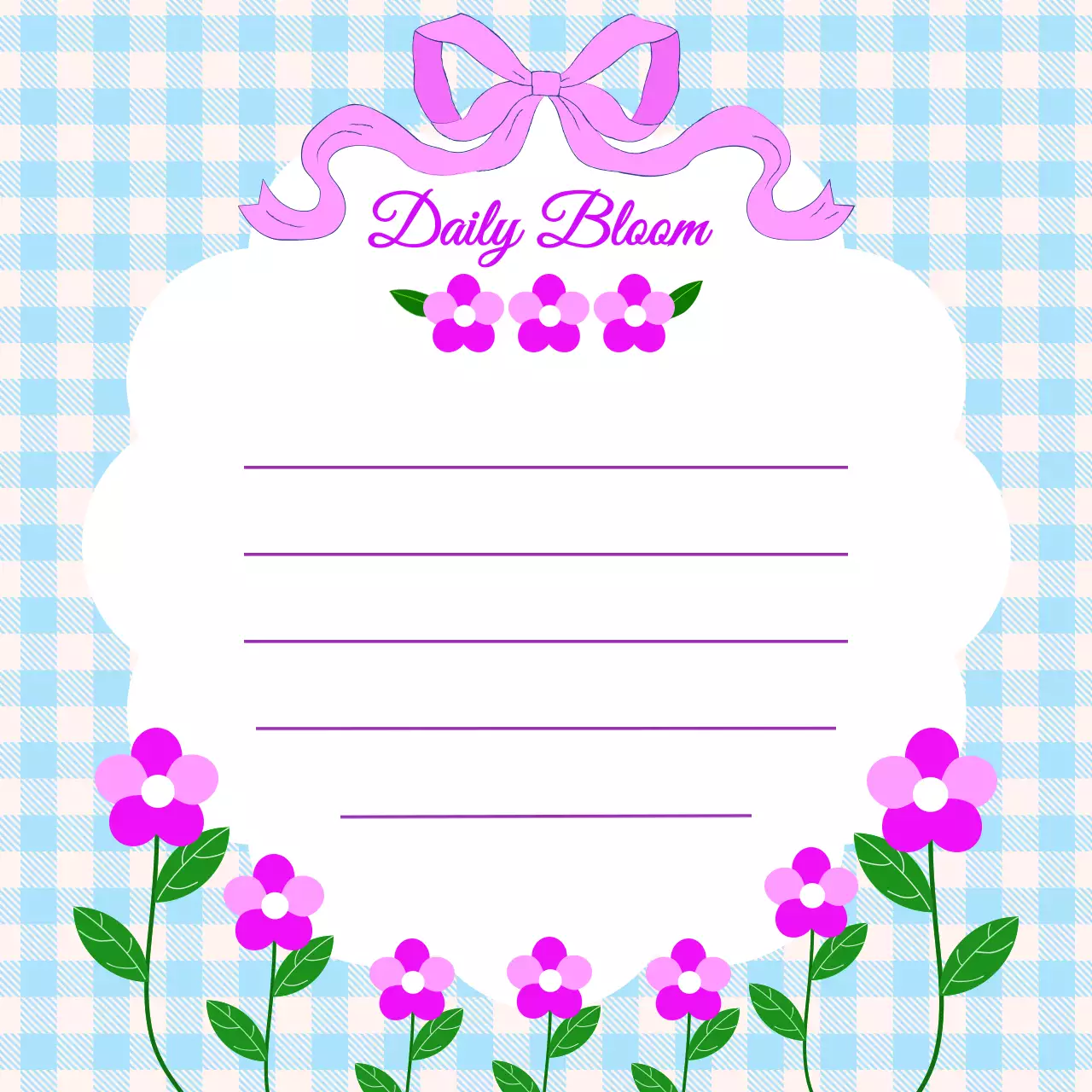 핑크 아기자기한 꽃무늬 노트