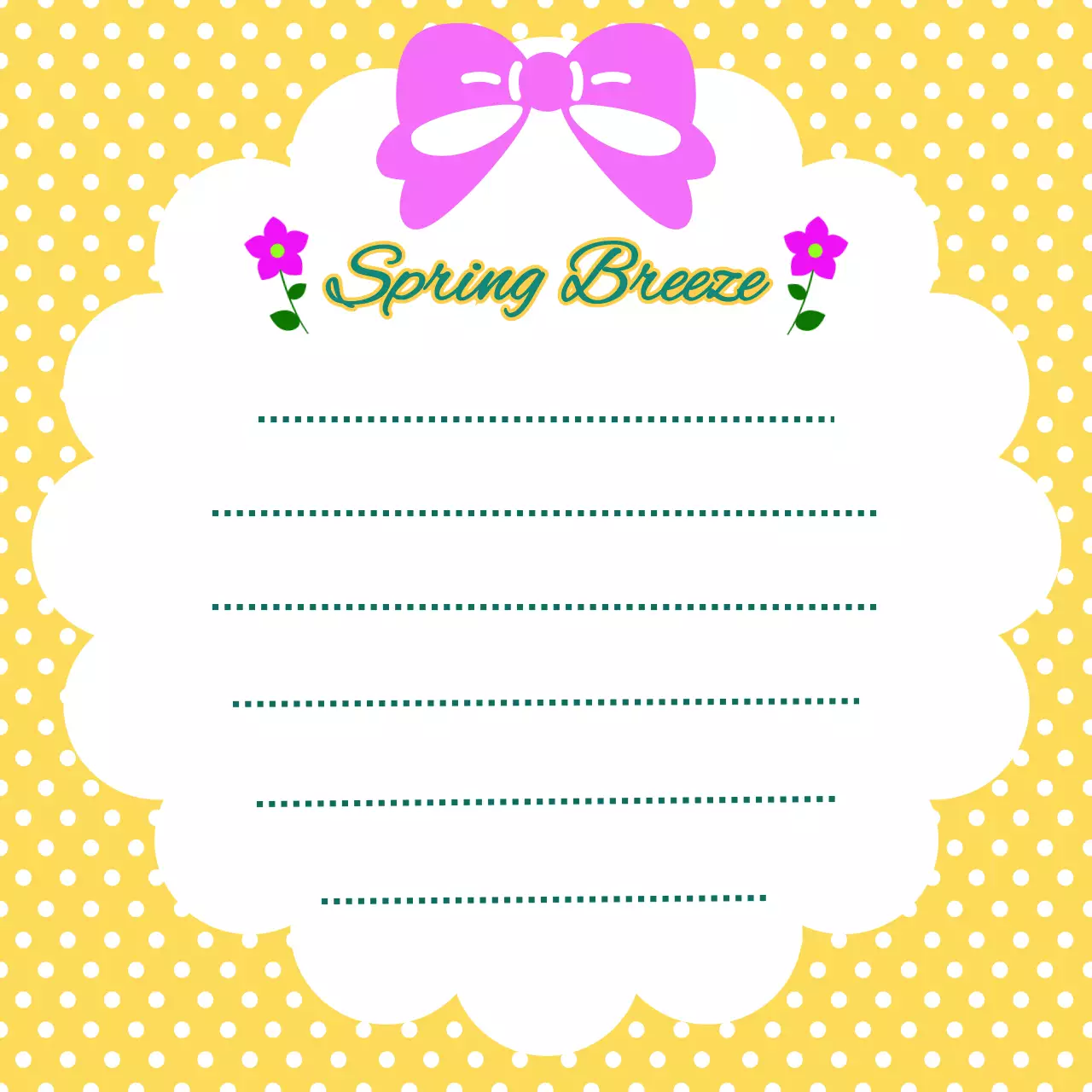 노랑 아기자기한 봄 노트