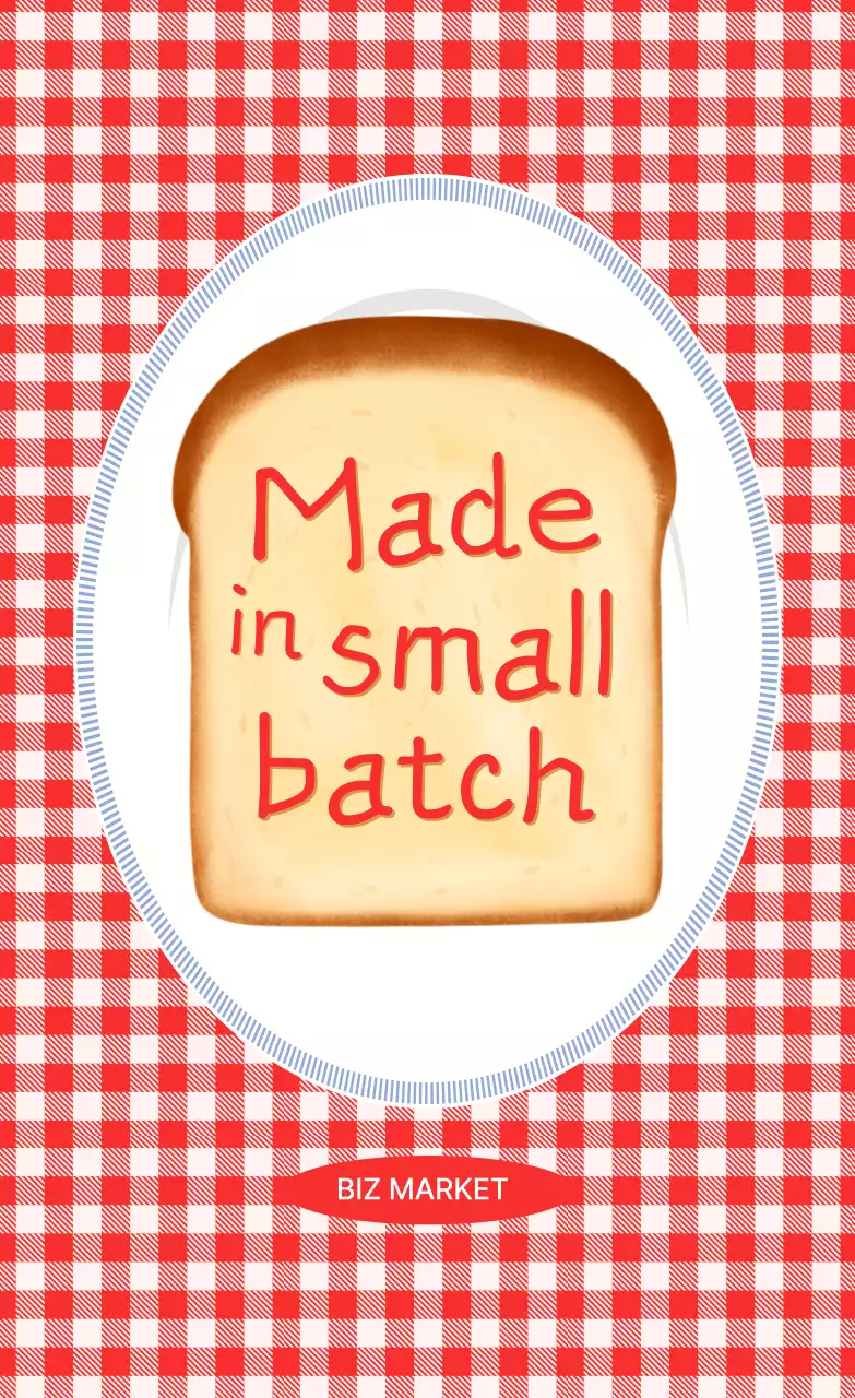 빨강 심플 수제음식 메뉴 홍보