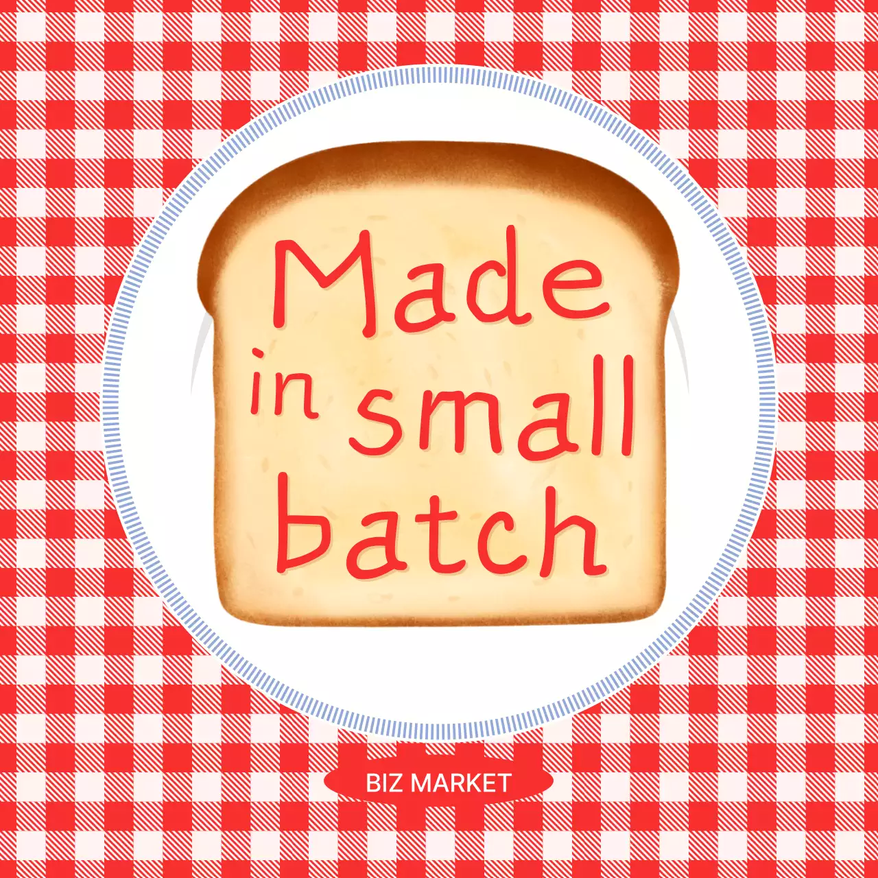 빨강 심플 수제음식 메뉴 홍보