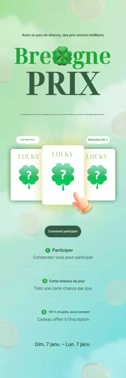 Annonce de l'événement de réduction Green Simple