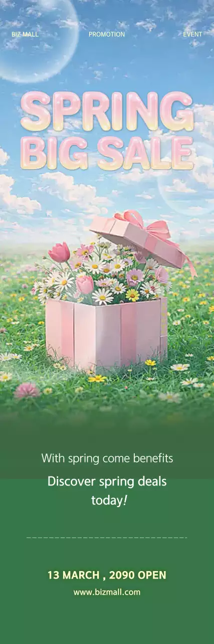 Pink Minimal Spring Sale Promotion