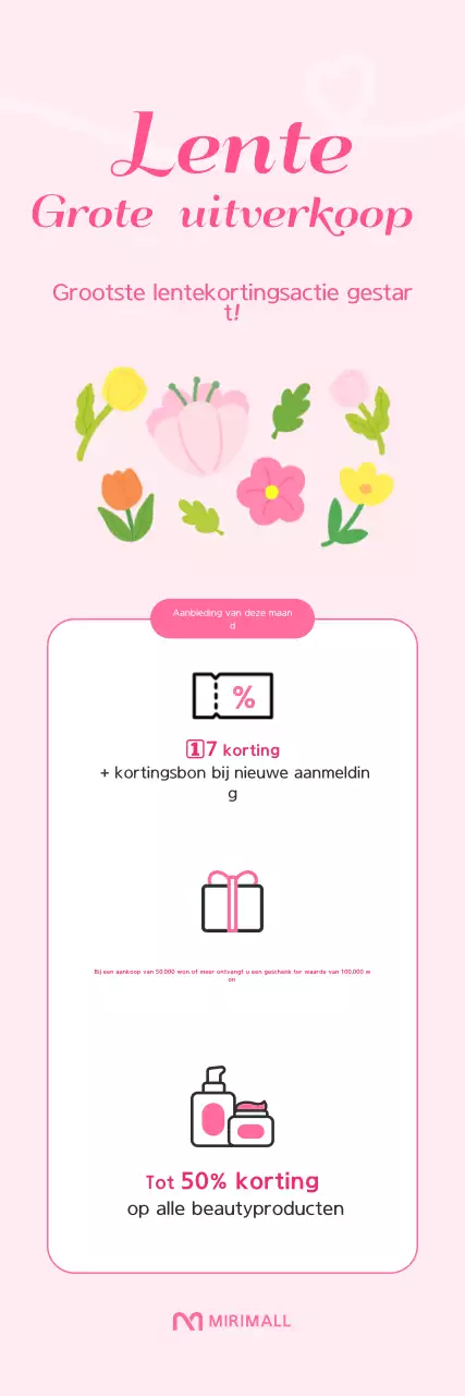 Roze Simple Lente Uitverkoop