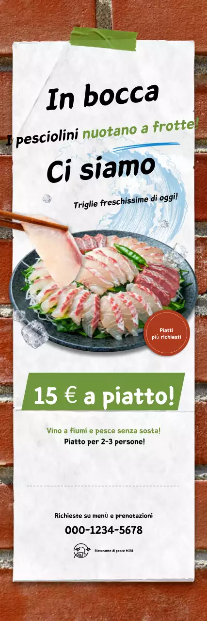 Promuovere un menu di sashimi fresco, elegante e di colore grigio.