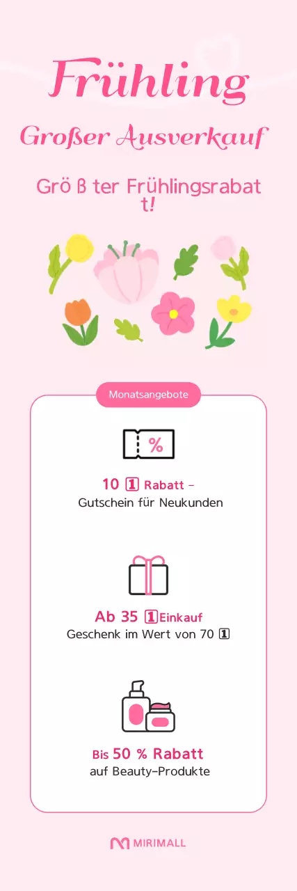 Pink Simple Frühlingsverkaufsaktion