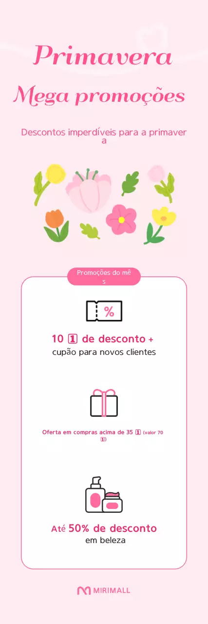 Promoção de Primavera Simples Rosa