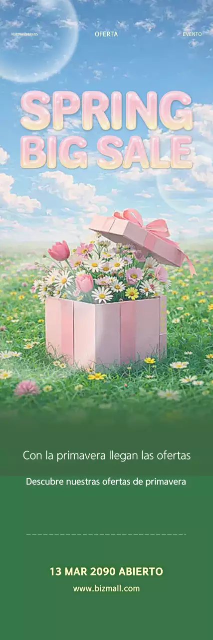 Promoción de rebajas de primavera minimalista en rosa