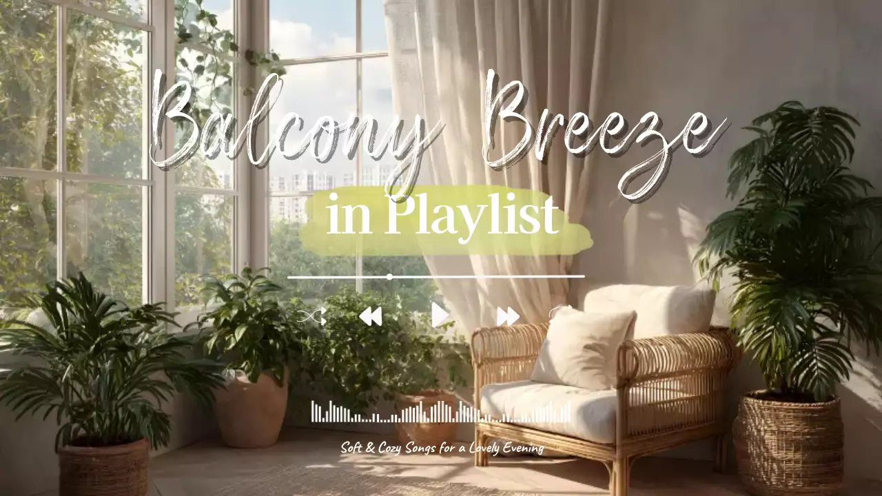 베이지 깔끔 발코니에서 어울리는 플레이리스트
